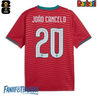 Portugalia Joao Cancelo #20 Tricou Fotbal Replică Mondial 2026 Barbati Acasa
